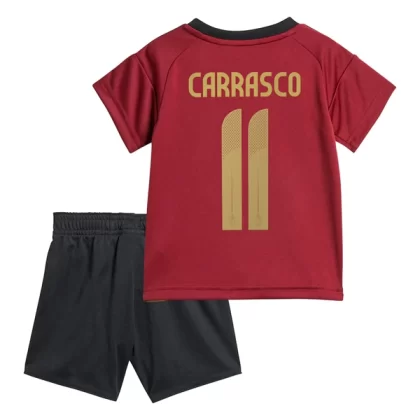 Kinder Fußball Trikot Belgien EURO 2024 Heimtrikot EM 24-25 Kurzarm Yannick Carrasco 11