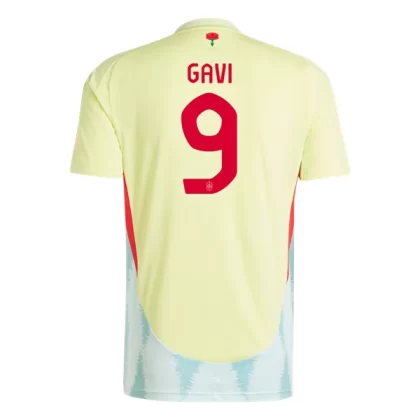 Spanien Trikot Euro 2024 Auswärtstrikot EM 24 mit Aufdruck Gavi 9