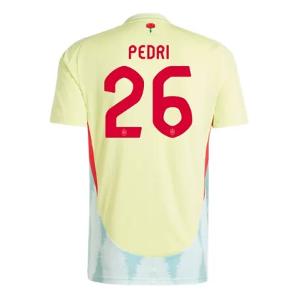 Spanien Trikot Euro 2024 Auswärtstrikot EM 24 mit Aufdruck Pedri 26