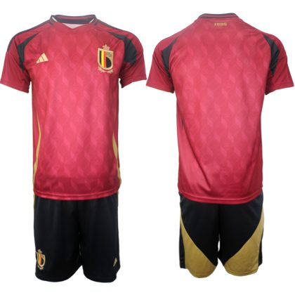 Billige Fussballtrikots Belgien EURO 2024 Heimtrikot EM 24-25 Herren trikotsatz