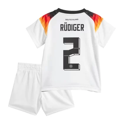 Kinder Fußballtrikots Deutschland Nationalmannschaft DFB EM 2024 Heimtrikot Antonio Rudiger 2