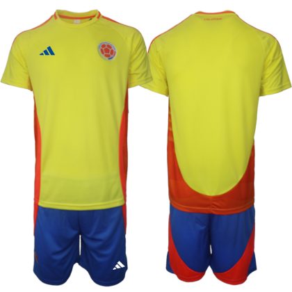 Neuen Herren Kolumbien Heimtrikot Copa America 2024 Kurzarm trikotsatz